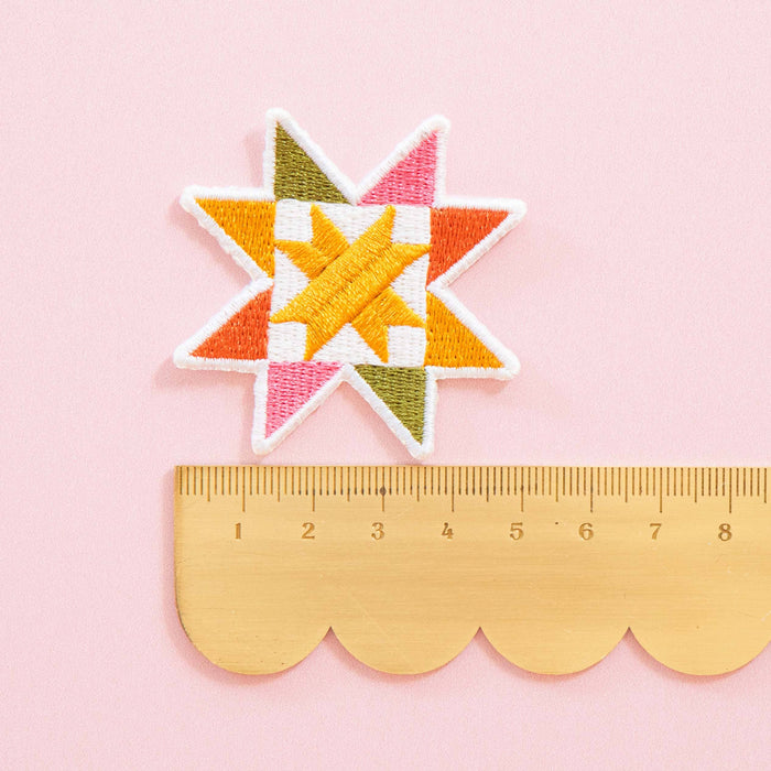 Sawtooth Star Iron-On Patch