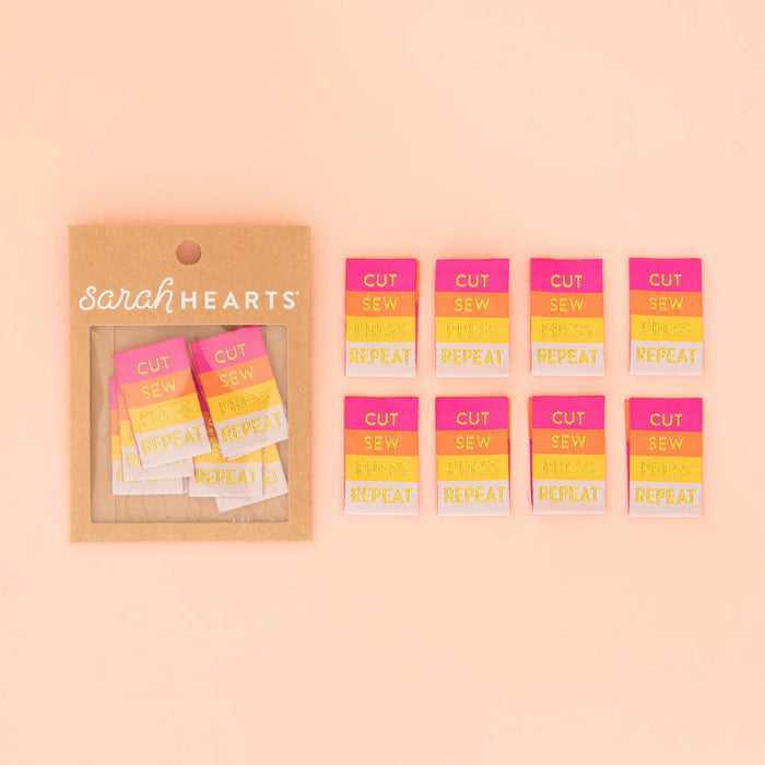 Sarah Hearts Woven Labels
