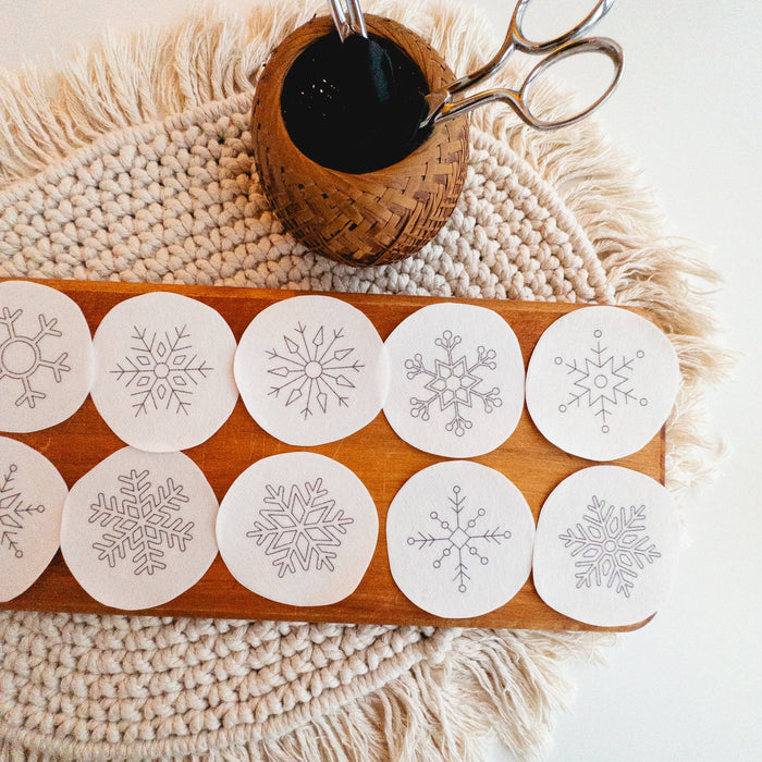 Snowflake Stick and Stitch Embroidery Patterns