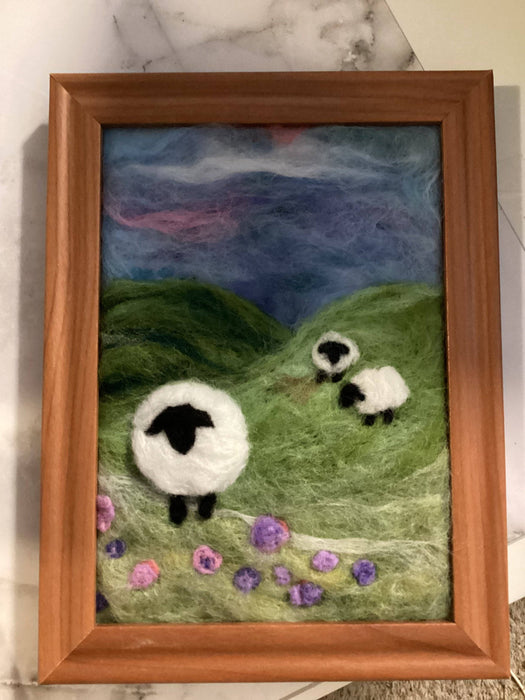 Needle Felting Painting with Wool DIY Kit