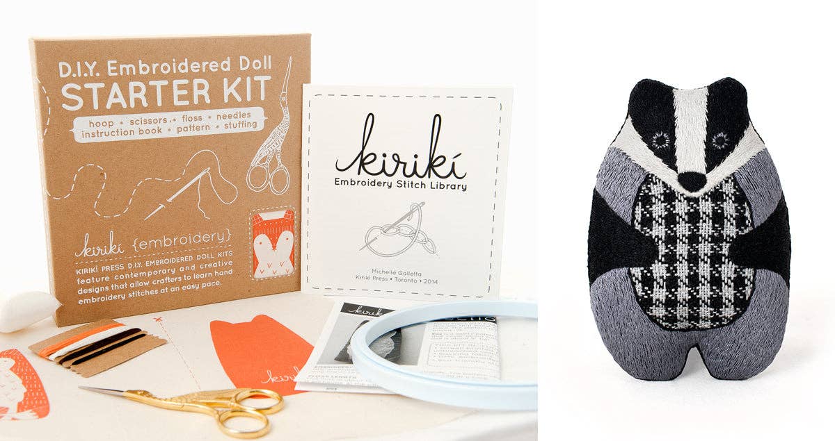 DIY Embroidered Doll Starter Kit