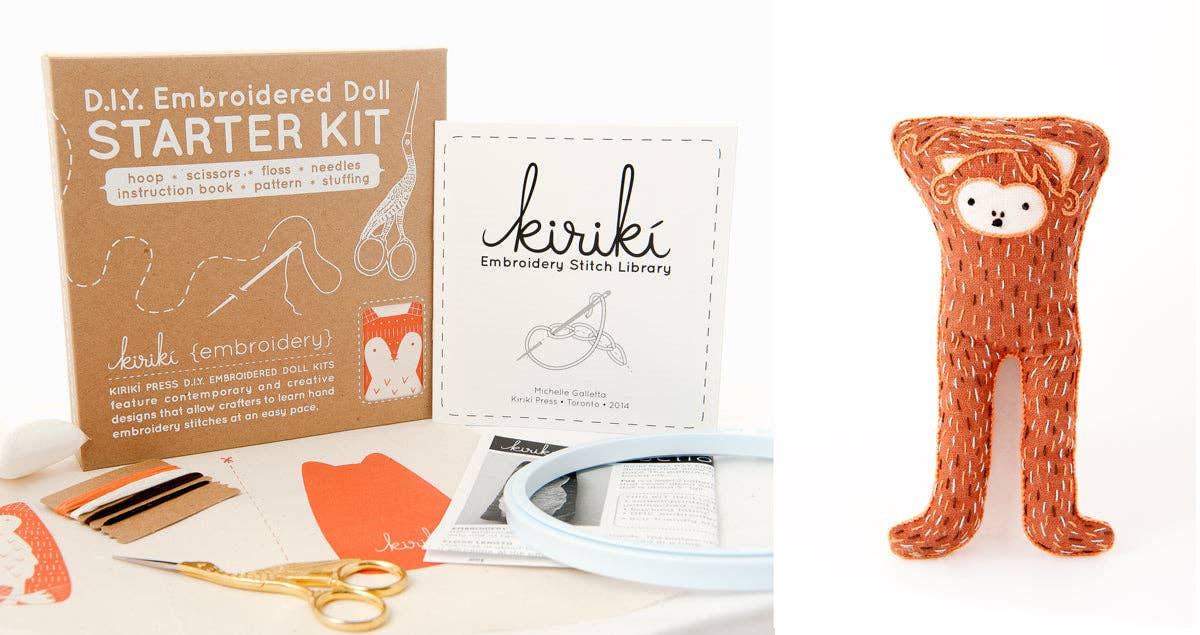 DIY Embroidered Doll Starter Kit