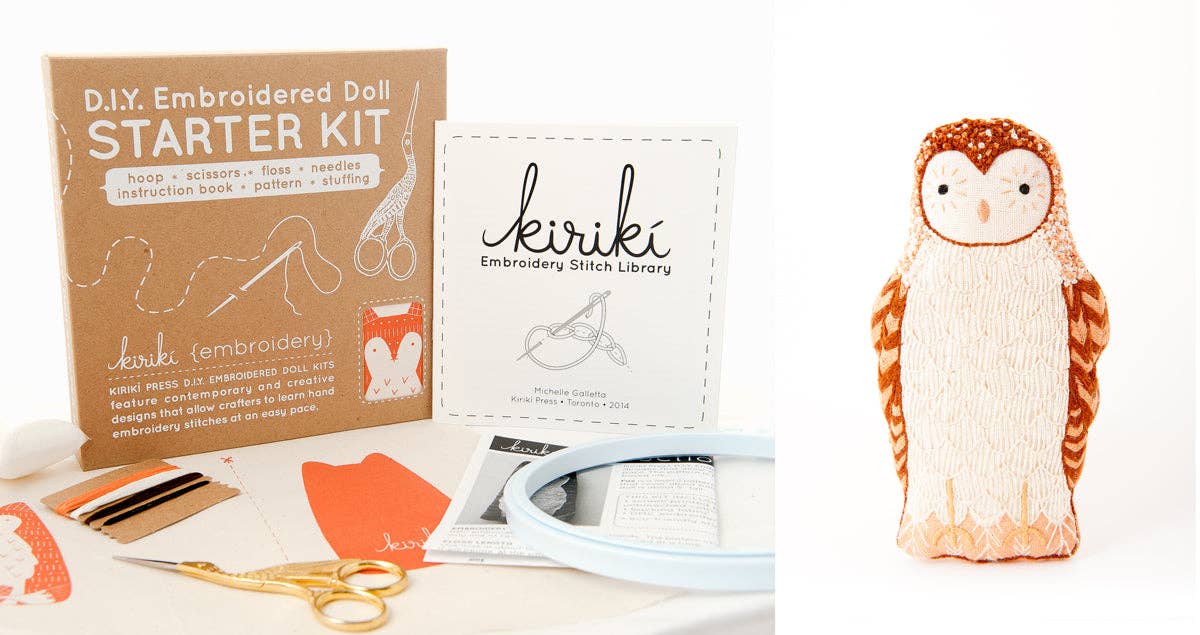 DIY Embroidered Doll Starter Kit