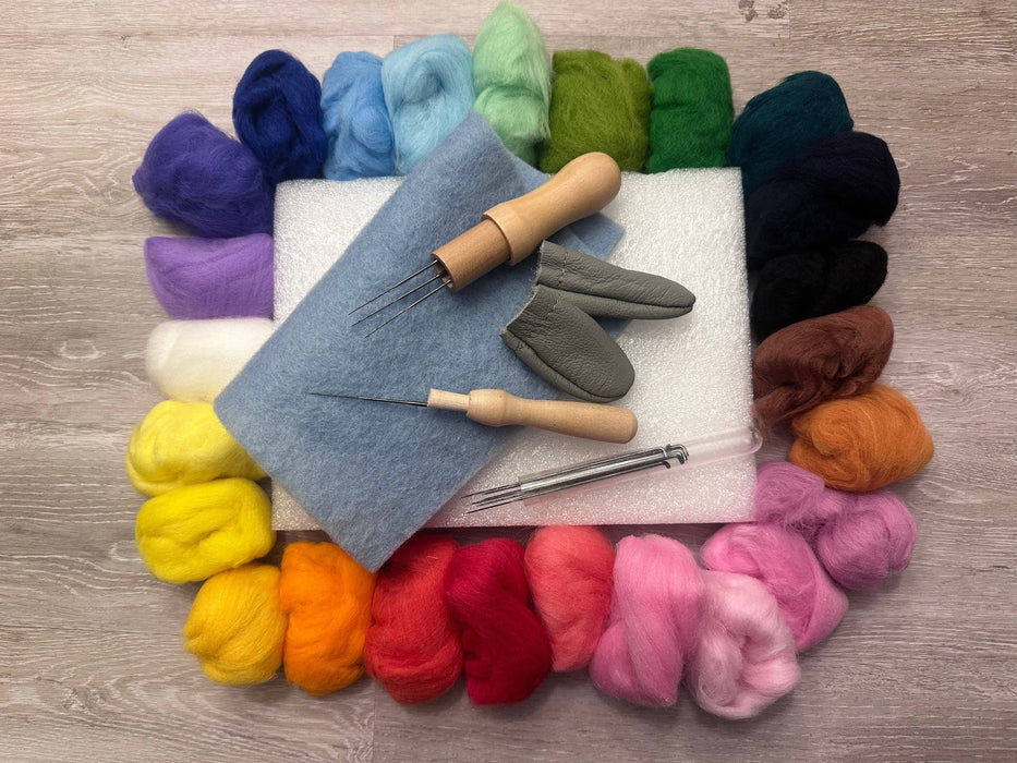 Needle Felting Painting with Wool DIY Kit