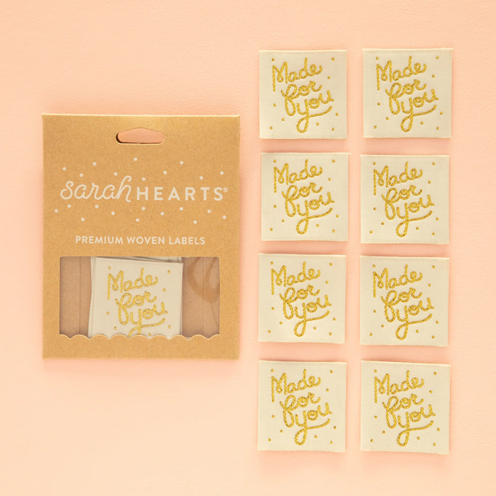 Sarah Hearts Woven Labels