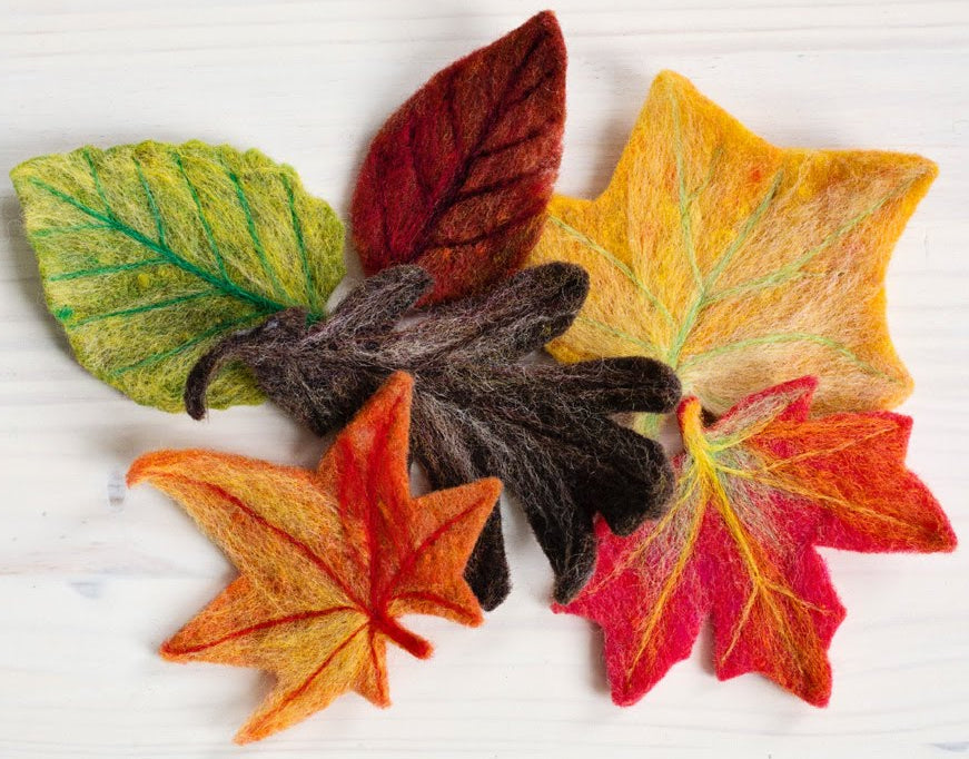 Learn 2D Needle Felting: Fall Foliage & Fungi