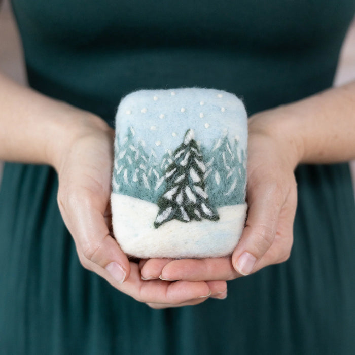 Snowy Pines Mini Needle Felting Kit