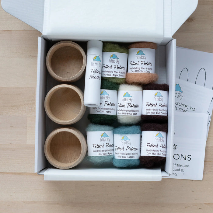 Succulents Needle Felting Kit