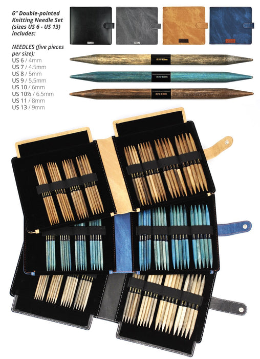 Driftwood and Umber Large 6" Double-pointed Knitting Needle Set