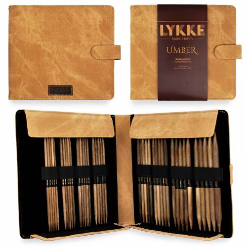 Driftwood and Umber Large 6" Double-pointed Knitting Needle Set